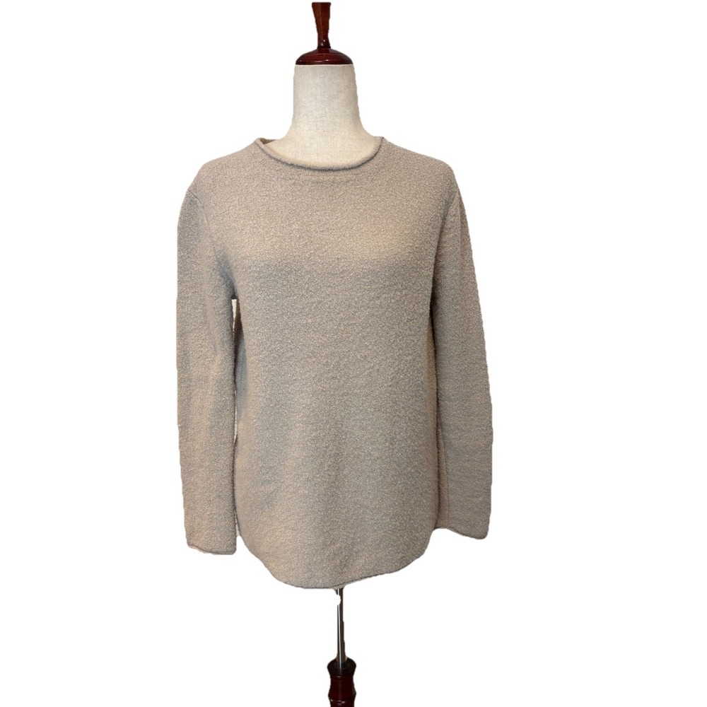 Jenni Kayne Boucle Roll Neck Sweater XS Merino Wool‎ Quiet Luxury Minimalist
